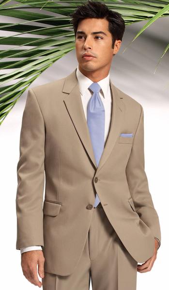 Tan 2 Button Suit